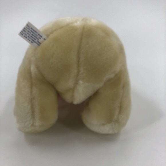 Tonytoy Puli Teddy Bear Plush Stuffed Animal Light Yellow Cream Red Bow 10" TAG - Picture 7 of 12